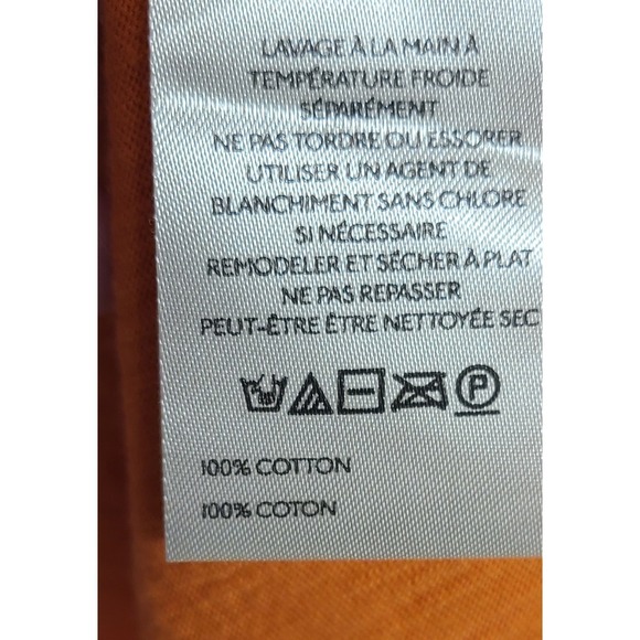 Free People Orange Crochet Lace V Neck Button Front Sleeveless Tunic Top XL NWT - Picture 11 of 11